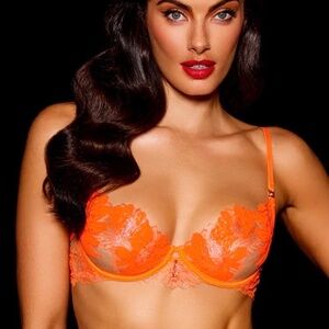 [SHIPS APRIL] Honey Birdette Britt Neon Orange Bra - 34A